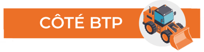 Côté BTP avec logo tractopelle