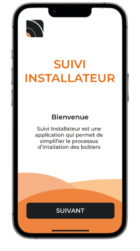 Application SuiviInstallateur dans un smartphone