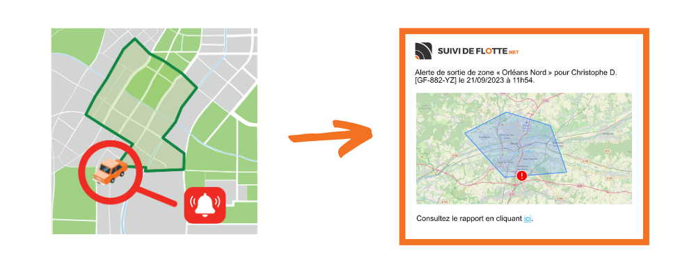 Alerte de mouvement en temps réel sur le portail SuiviDeFlotte
